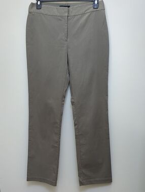 Vintage Express Stretch Pants Size 11/12 Greige Straight Leg Rayon Blend Y2K